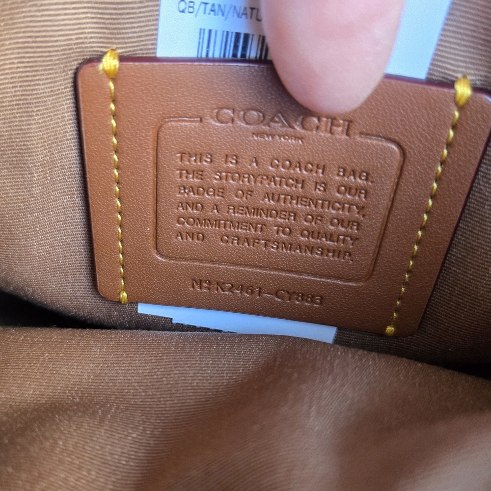 Coach Lucas Crossbody Shearling Bag In Signature Canvas - Picture 12 of 14